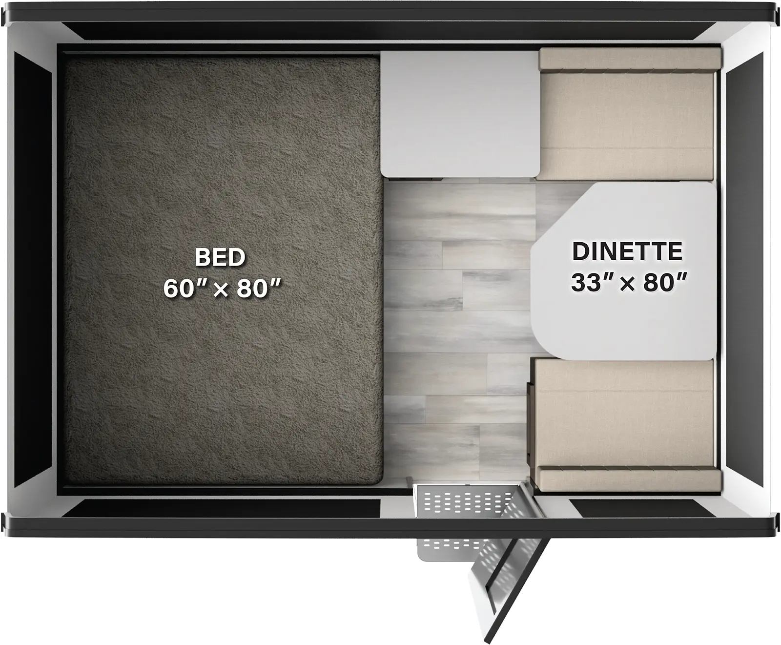 The Flagstaff Tent F171OTG floorplan.